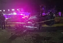 Accidente en Santiago deja al menos un herido y una estación de gasolina destruida