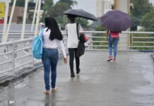 Las lluvias continuarán este sábado por frente frío y vaguada