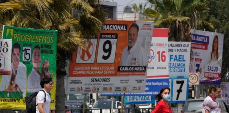 Perú escoge mañana un nuevo presidente