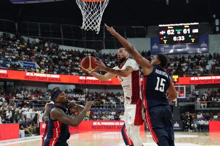 Dominicana cae por la mínima ante Estados Unidos en clasificatorio al Mundial de Baloncesto