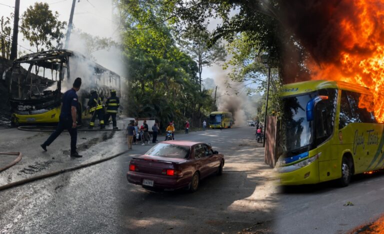 Nueve personas resultan heridas tras incendiarse autobús de Caribe Tours en Jarabacoa